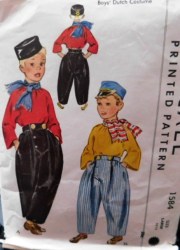 1584 McCall 1950 Boys Dutch Costume Trousers, Shirt, Cap Pattern Lg 10-12  or 1585 Girls 10-12 Choice Cut